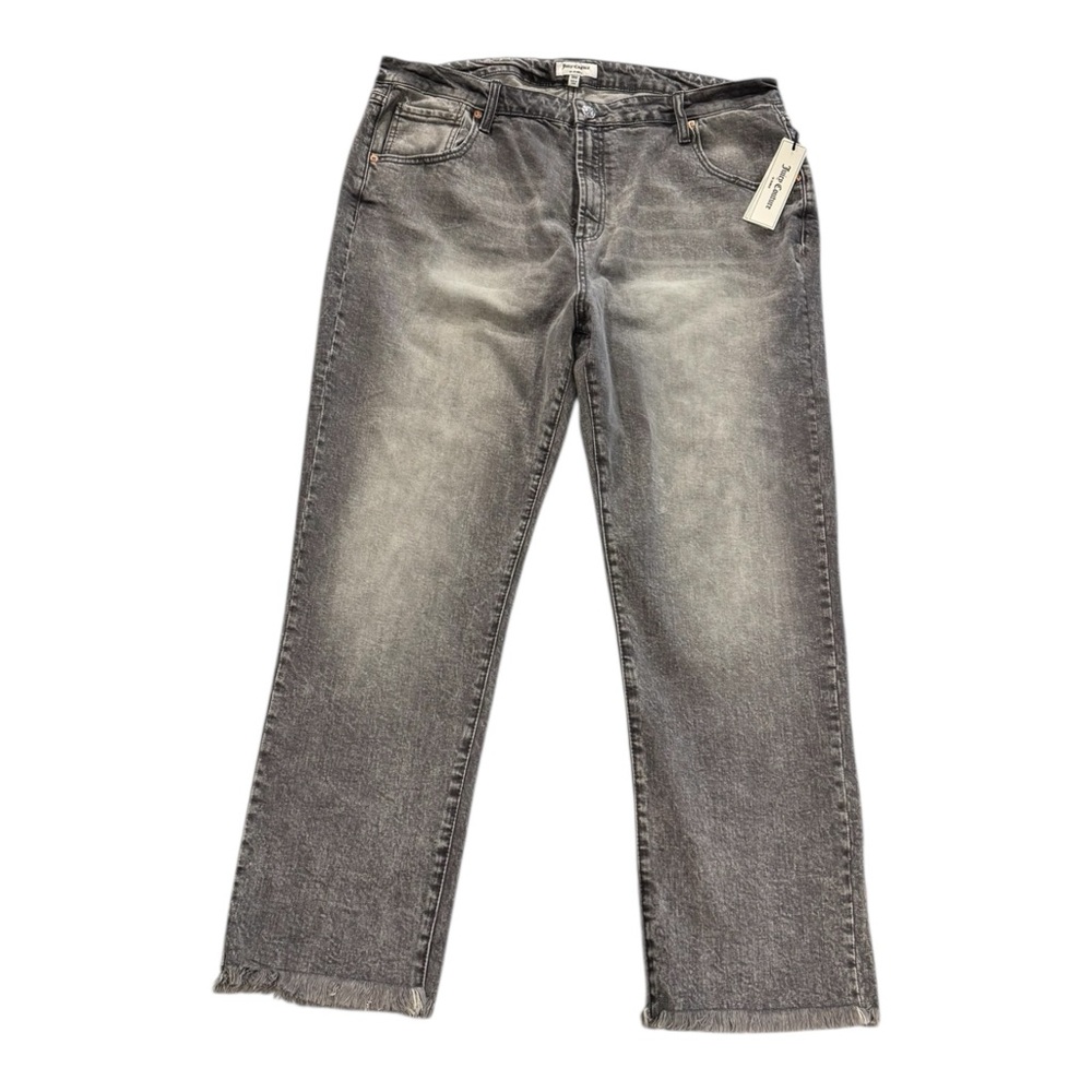 Juicy Couture Jeans Womens Plus Size 18W Venice Straight Leg Gray Stretch Denim